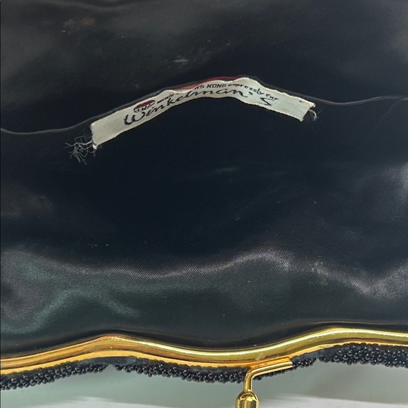 Winkelman’s Vintage Elegant Black Beaded Sequined Clutch Wristlet Purse Bag 🌺🌺 - Picture 8 of 8